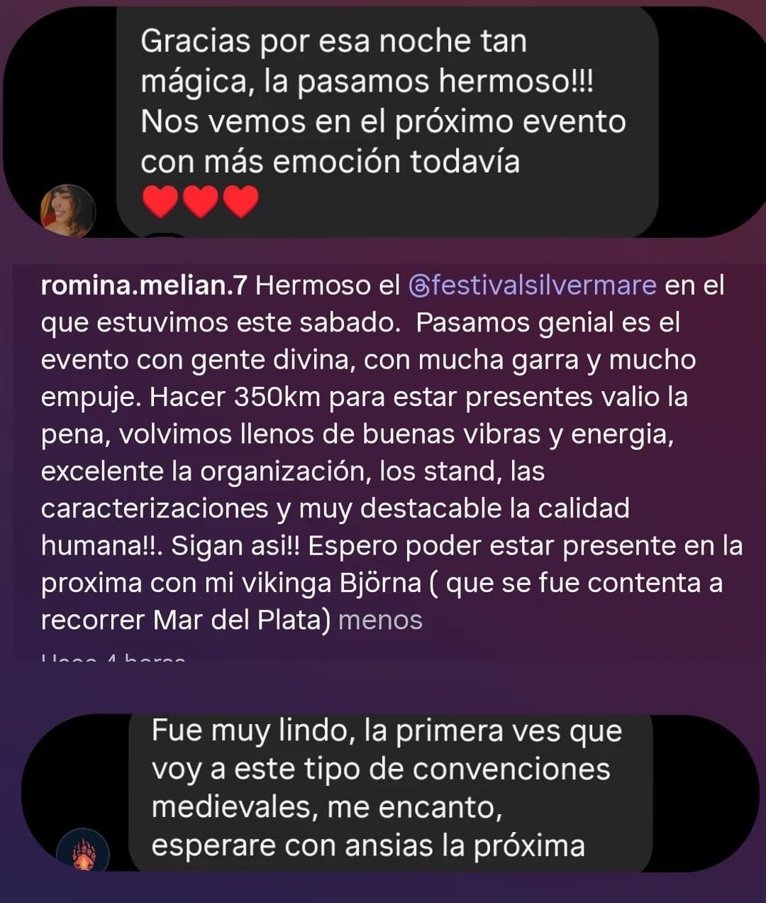 Comentarios Festival Medieval Mar del Plata